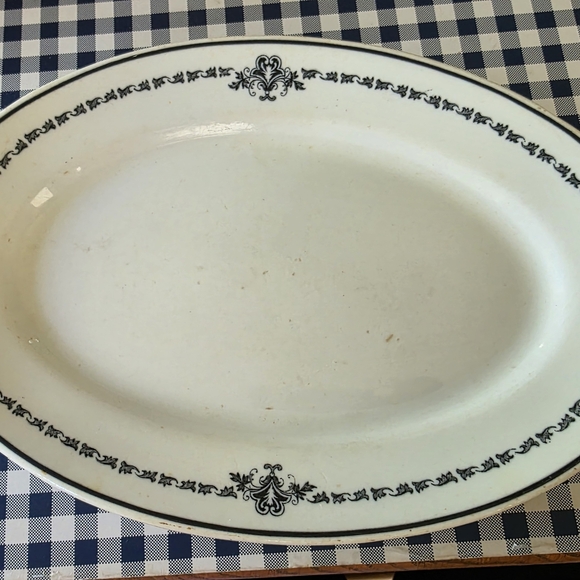 Other - Elegant White and Blue Carr CHINA Co. Serving Platter